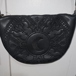 Torrid Black Embossed Crescent Crossbody Bag